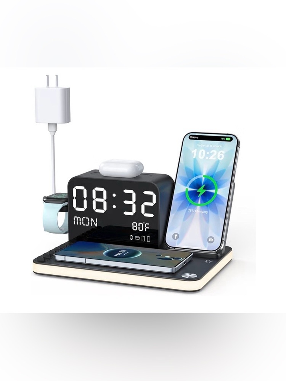 7-in-1 Wireless Charging Station for Multiple Devices, Wireless Charger.New